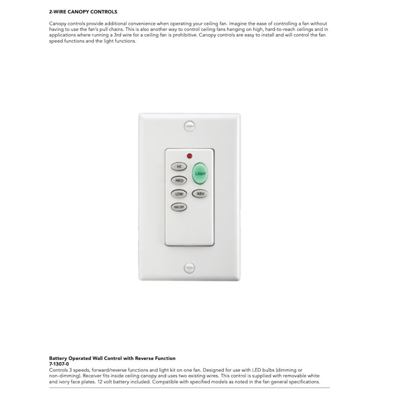 Quorum Ceiling Fan Remotes and Wall Controls Wayfair Canada